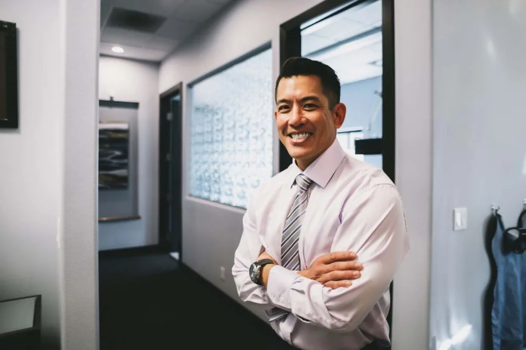 doctor Goh at the clinic hallway