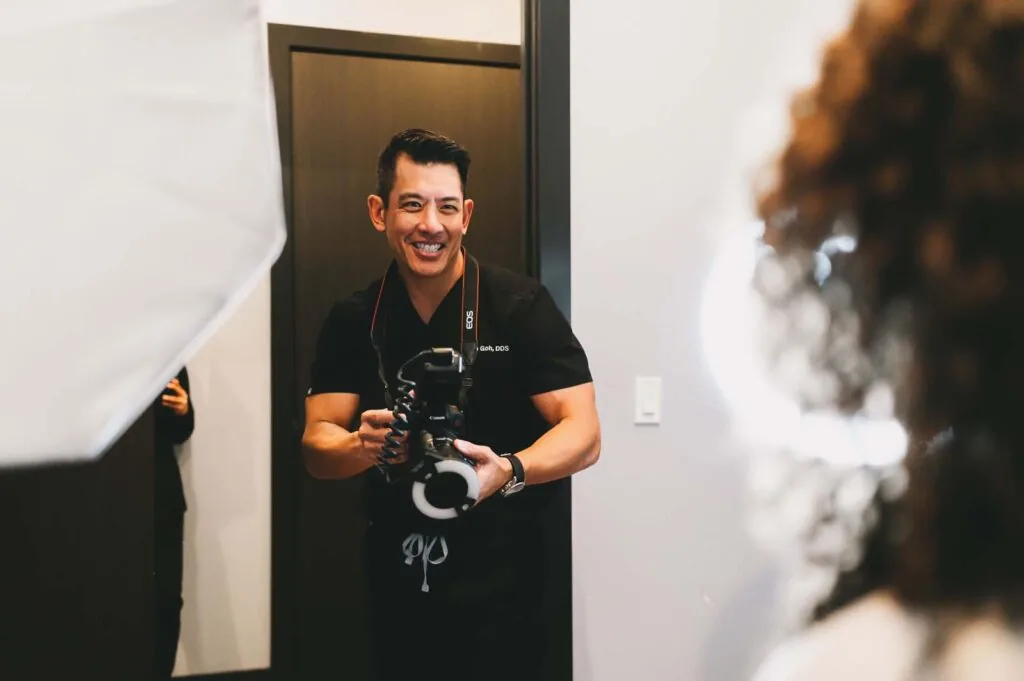 doctor Goh stolen shot at the clinic during a photoshoot